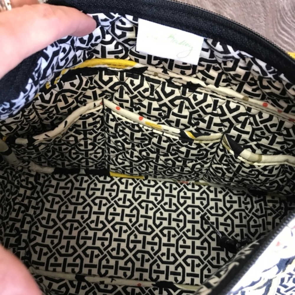 Vera Bradley yellow/black floral bag - Picture 2 of 7